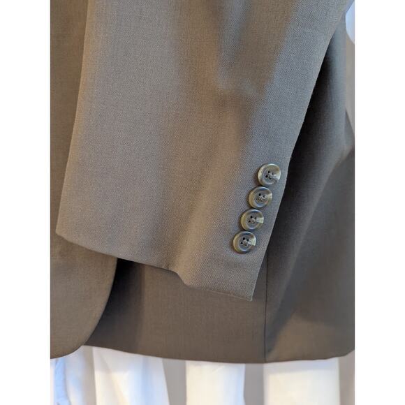 Brown Pure New Wool 2 Button Notch Lapel Blazer 42R by Chaps - Picture 10 of 15